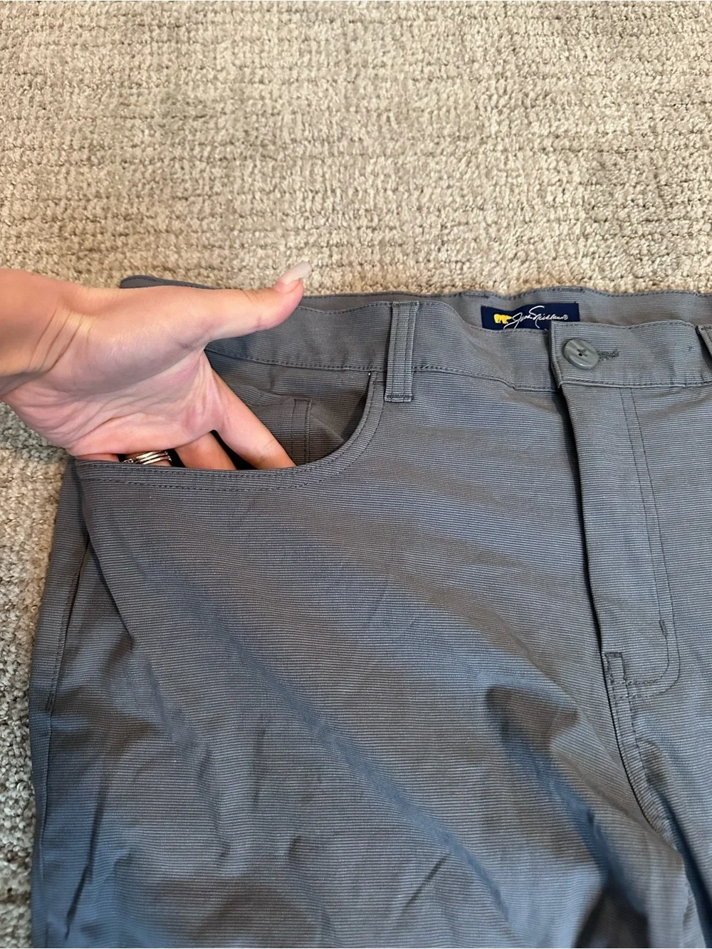Men's Straight-Leg golf Chinos in Charcoal Gray jack Nicklaus